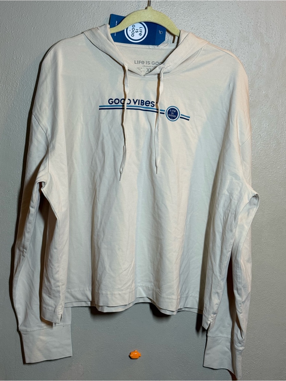 NWT Women’s Life Is Good-Good Vibes Crusher Flex LS Hoodie Tee Sz XL